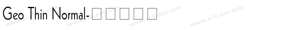 Geo Thin Normal字体转换